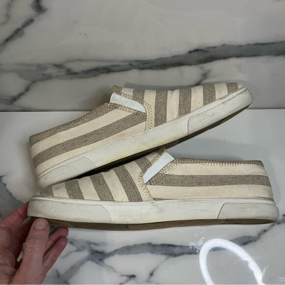 Jack Rogers Women's Striped Canvas Tan Neutral Jane Sneakers Sz 11 Casual - Picture 6 of 8